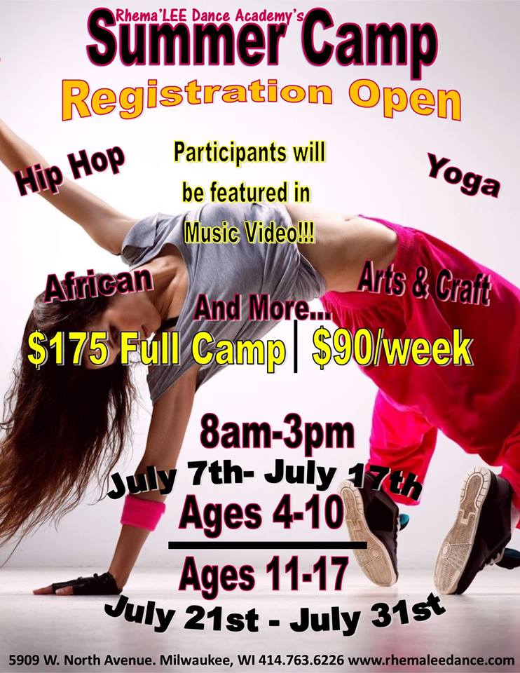 Rhema’LEE Dance Academy’s Summer Camp – Registration Open NOW!