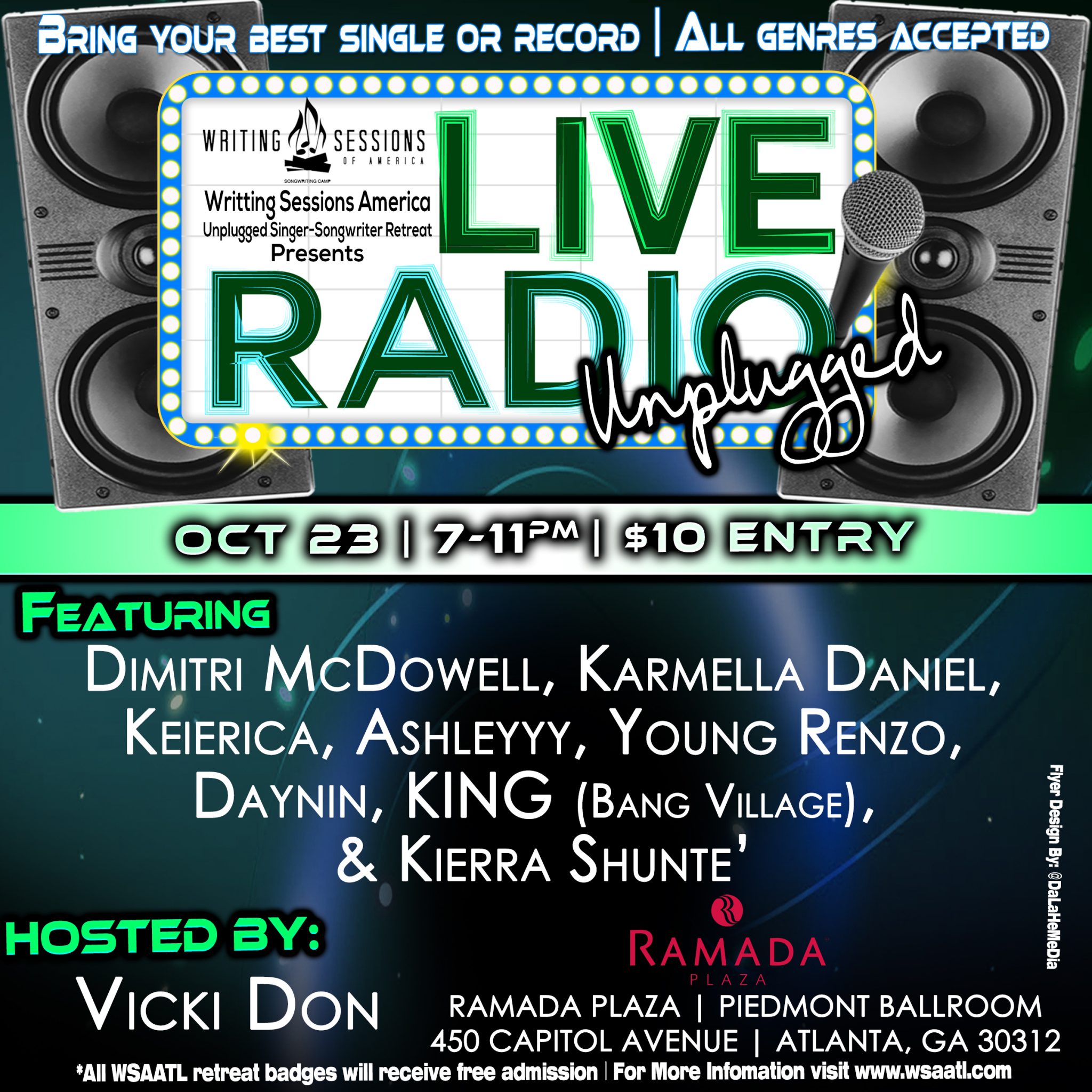 Live Radio Unplugged TONIGHT! [Ramada Plaza – Atlanta, GA]